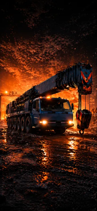 Grua auto-propulsada de imagen de fondo